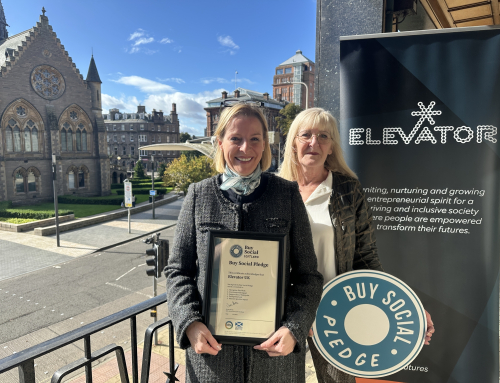 Elevator signs Buy Social Pledge to strengthen support for Scottish social enterprises